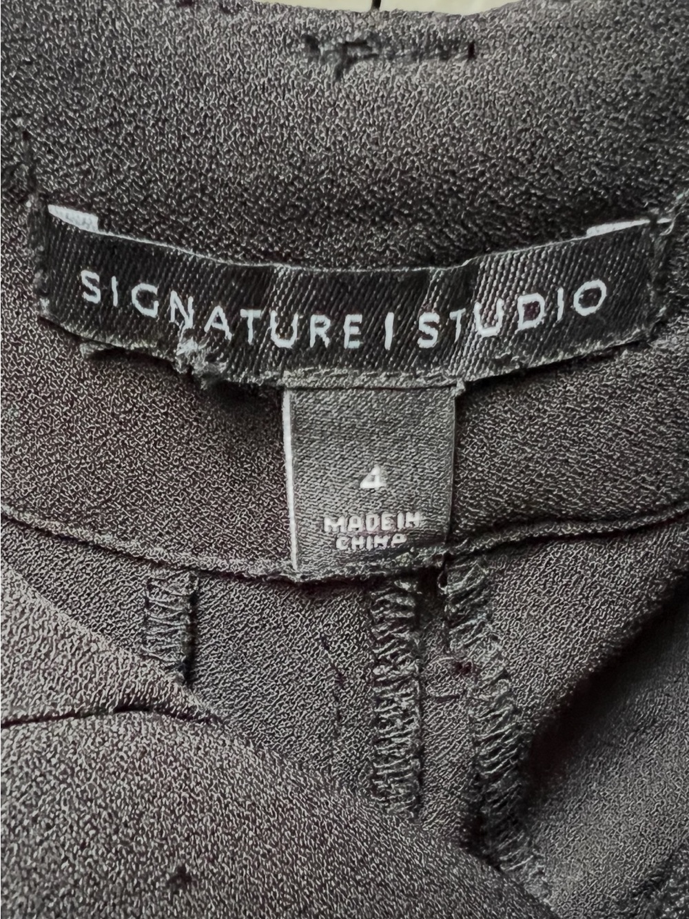 Signature Studio Black Wide Leg Trouser Pant